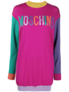 Moschino Logo-intarsia Jumper Dress In Multicolor