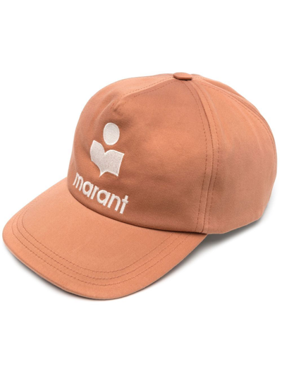 Isabel Marant Logo-embroidered Cotton Cap In Neutrals