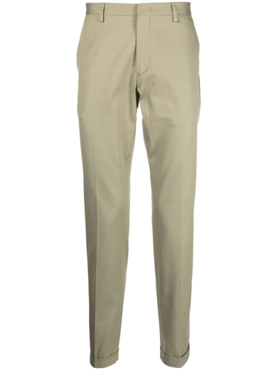 Paul Smith Gents Organic-cotton Trousers In Grün
