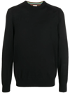 Paul Smith Black Merino Wool Crewneck Sweater In Black