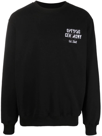 Opening Ceremony Logo-print Sweatshirt In Schwarz