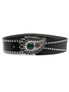 Isabel Marant Gem-embellished Leather Belt In Schwarz