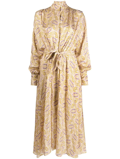 Forte Forte Cloquet Silk Satin Long Dress In Beige