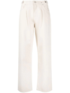 Agolde Organic-cotton Straight-leg Jeans In Nude