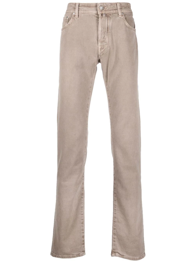 Jacob Cohen Bard Slim Fit Jeans In Beige