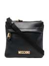 Moschino Black Logo Cross Body Bag In Schwarz