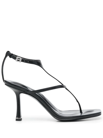 Alexander Wang Women's Skylar High Heel Thong Sandals In Black