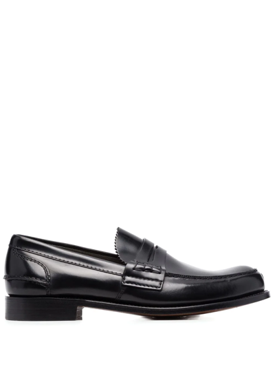 Church's Tunbridge Leather Penny Loafers In Black