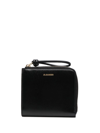 Jil Sander Embossed-logo Detail Wallet In Schwarz