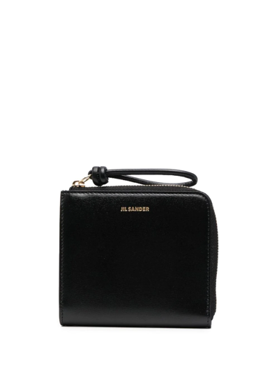 Jil Sander Embossed-logo Detail Wallet In Black