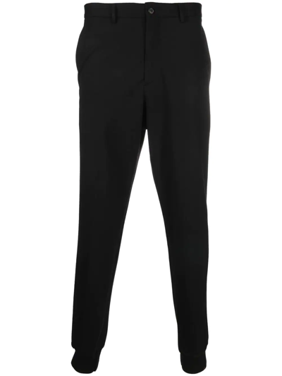 Prada Tapered Cotton Trousers In Black