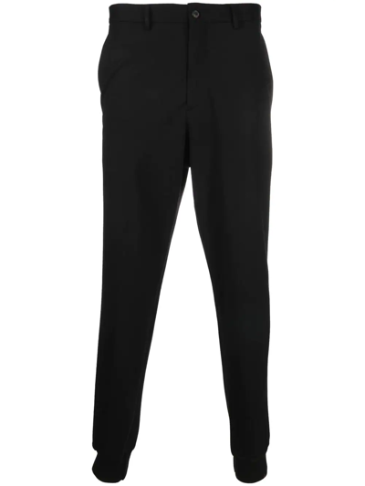 Prada Tapered Cotton Trousers In Schwarz