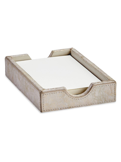 Graphic Image Hayden Desk Leather Memo Tray In Gold Brushed Metallic