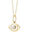 Syna Women's Chakra 18k Gold, Diamond & Mother-of-pearl Evil Eye Pendant