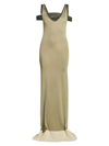 JACQUEMUS WOMEN'S COLORBLOCKED STRAP-EMBELLISHED GOWN