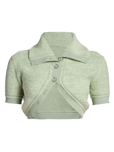 Jacquemus Green Le Papier 'le Cardigan Campana' Cardigan In Light Green