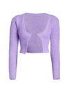 Jacquemus La Maille Neve Manches Longues Cardigan In Purple