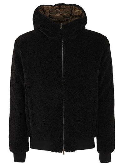 Herno Reversible Bomber With Hood In Black