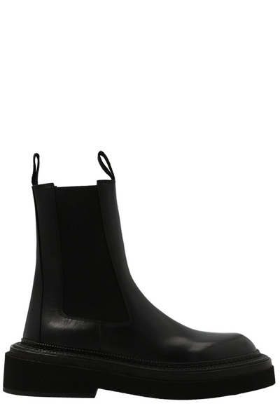 Marsèll Slip On Boots In Calfskin In Black