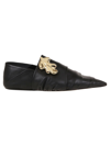 JIL SANDER JIL SANDER WOMEN'S BLACK OTHER MATERIALS FLATS,JS38020A15095001 39