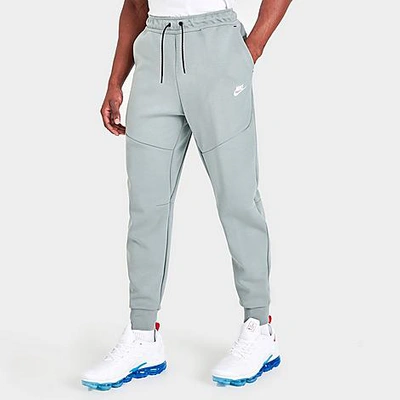 Nike Tech Fleece Taped Jogger Pants In Particle Grey/particle Grey/white