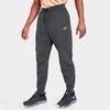 Nike Tech Fleece Taped Jogger Pants In Dark Smoke Grey/safety Orange