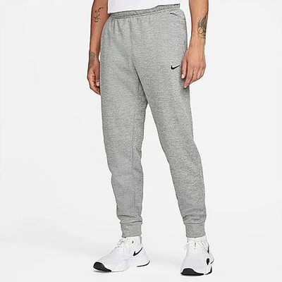 Nike Men's Therma-fit Tapered Fitness Pants In Dark Grey Heather/particle Grey/black