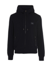 Dolce & Gabbana Drawstring Hoodie In Blu