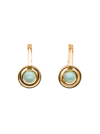 Leda Madera Gold Round Drop Earrings In Metallic