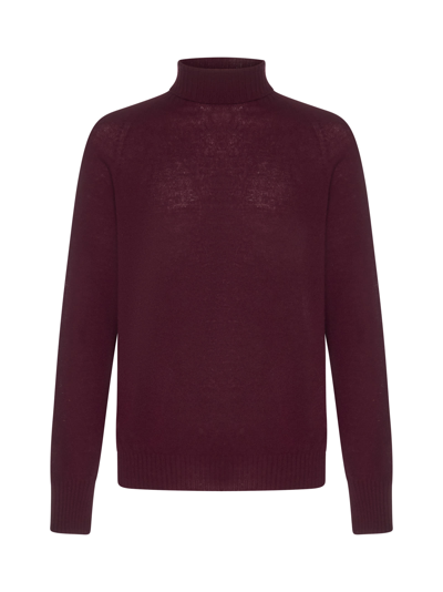 Ma'ry'ya Wool And Cashmere Turtleneck In Bordeaux