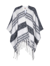 Twinset Twin-set Women's Multicolor Other Materials Poncho In Bic Neve Nero