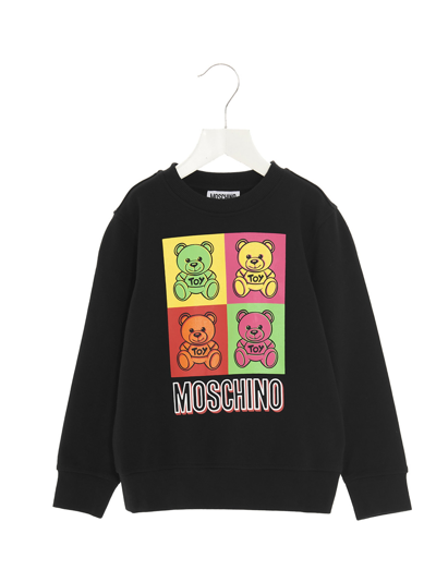 Moschino Kids' Teddy Bear Sweatshirt In Black