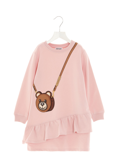 Moschino Kids' Teddy Bear Dress In Pink