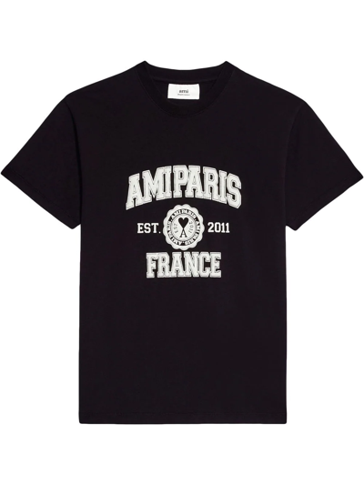 Ami Alexandre Mattiussi Logo-print Short-sleeved T-shirt In Black