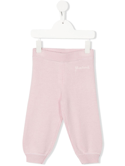 Marni Babies' Wool Blend Tracksuit Bottoms In Pink