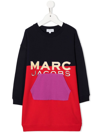 THE MARC JACOBS EMBROIDERED-LOGO SWEATSHIRT DRESS