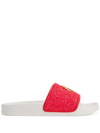 Giuseppe Zanotti Brett Glitter Slides In Pink