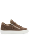 GIUSEPPE ZANOTTI GAIL SHEEPSKIN TRIM SNEAKERS