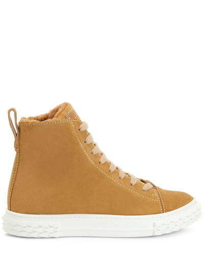 Giuseppe Zanotti Ecoblabber High-top Sneakers In Brown