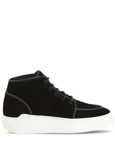 Giuseppe Zanotti Bevel Mid-top Sneakers In Black