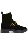 GIUSEPPE ZANOTTI ADRIC VELVET ANKLE BOOTS