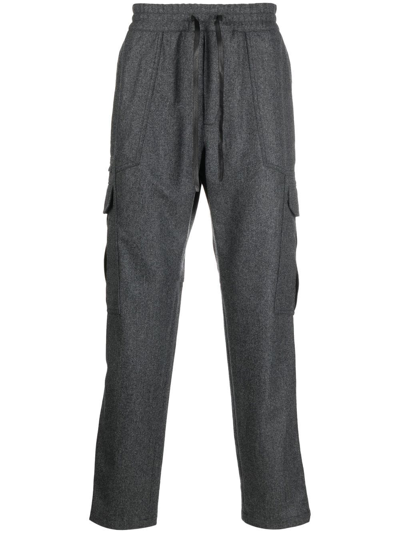 Brioni Drawstring Straight-leg Trousers In Grey