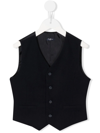 Il Gufo Single-breasted Fitted Waistcoat In Blue