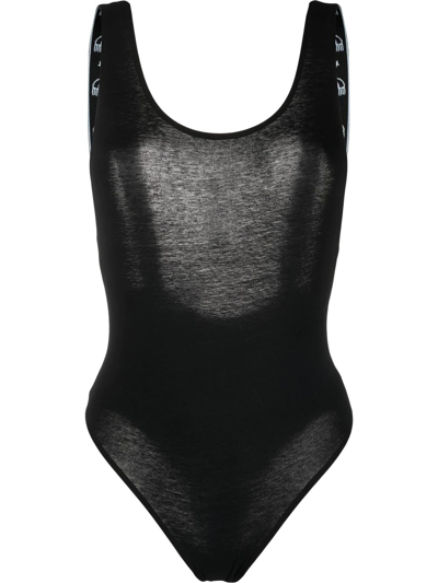 Chiara Ferragni Eyelike Motif-strap Bodysuit In Black