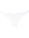 Shop Chiara Ferragni Eyelike-motif Stretch-cotton Thong In White