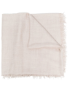Faliero Sarti Frayed-edge Cashmere Scarf In Neutrals