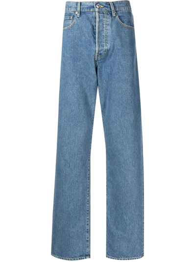 Kenzo Asagaostraight Fit Jeans Blue Male In Bleu