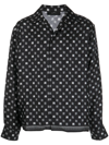 Amiri Monochrome Logo-print Silk-twill Shirt In Black
