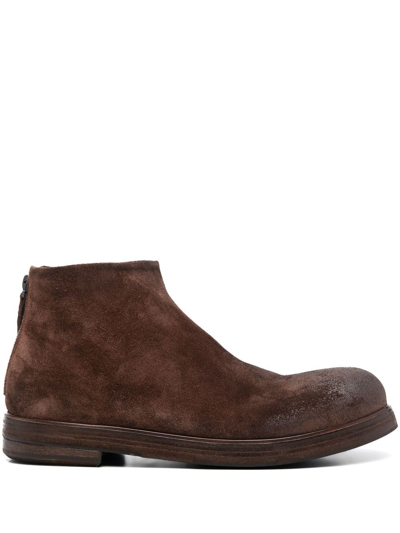Marsèll Zipped Ankle Boots In Brown