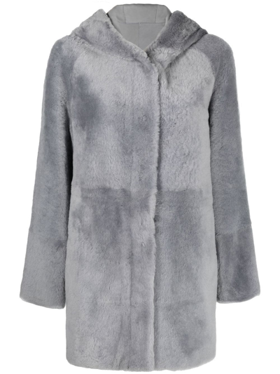 Drome Reversible Single-breasted Coat In Grey